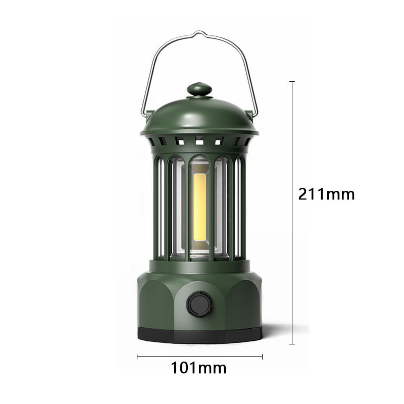 COB Portable Retro Camping Lantern Outdoor Tent Light