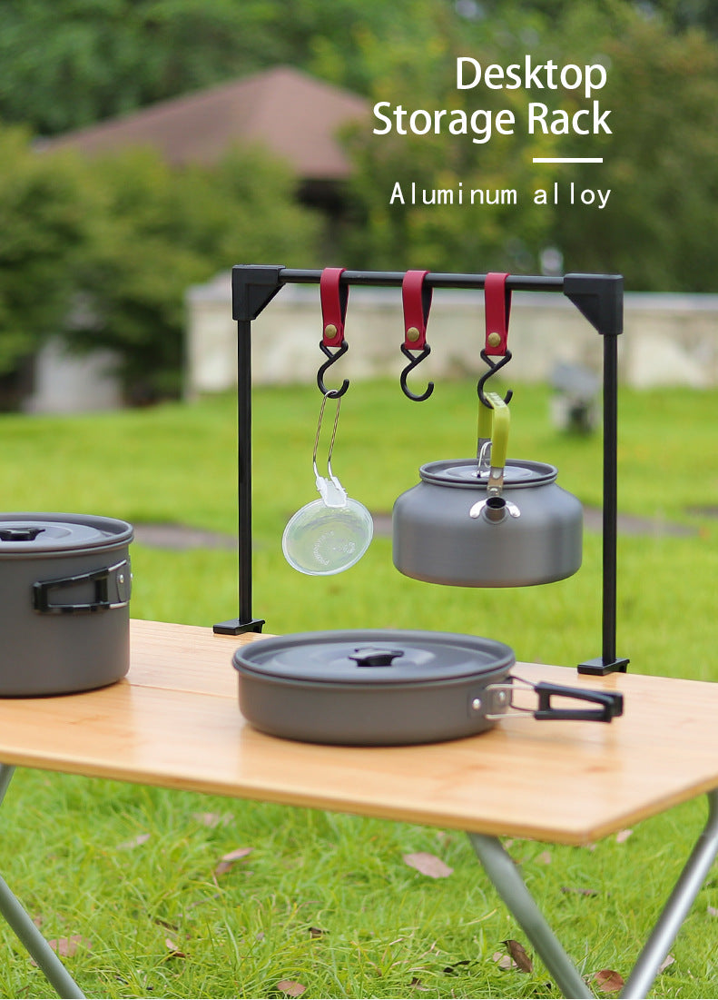 Adjustable Camping Table Clamp Storage Rack