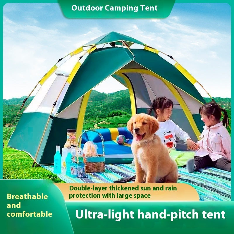 3-4 Person Double Layer Automatic Weatherproof Camping Tent