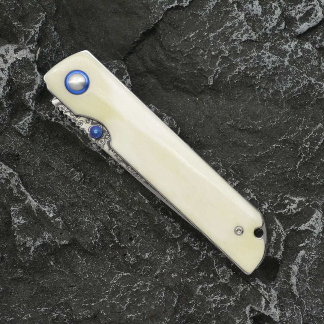 Damascus Steel Folding Knife Portable Outdoor Survival Knife