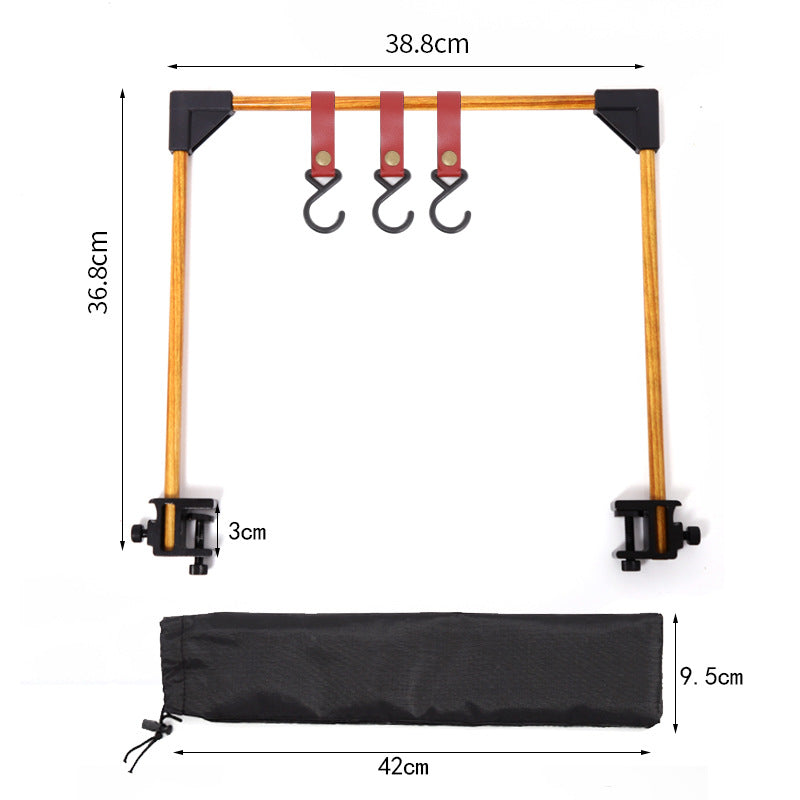 Adjustable Camping Table Clamp Storage Rack