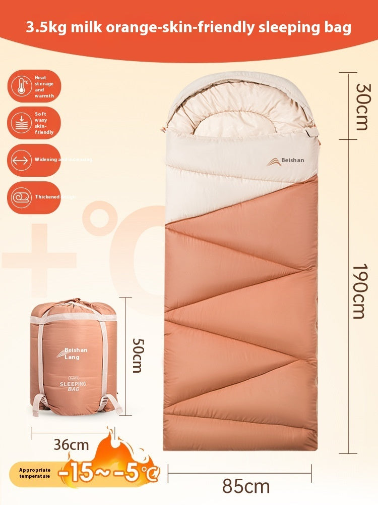 Warm Thickened Cold-Protection Outdoor Sleeping Bag