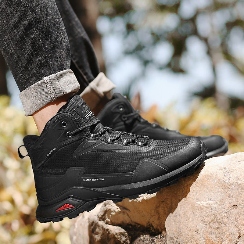 Large Size Mens High Top Winter Hiking Shoes Outdoor Sports