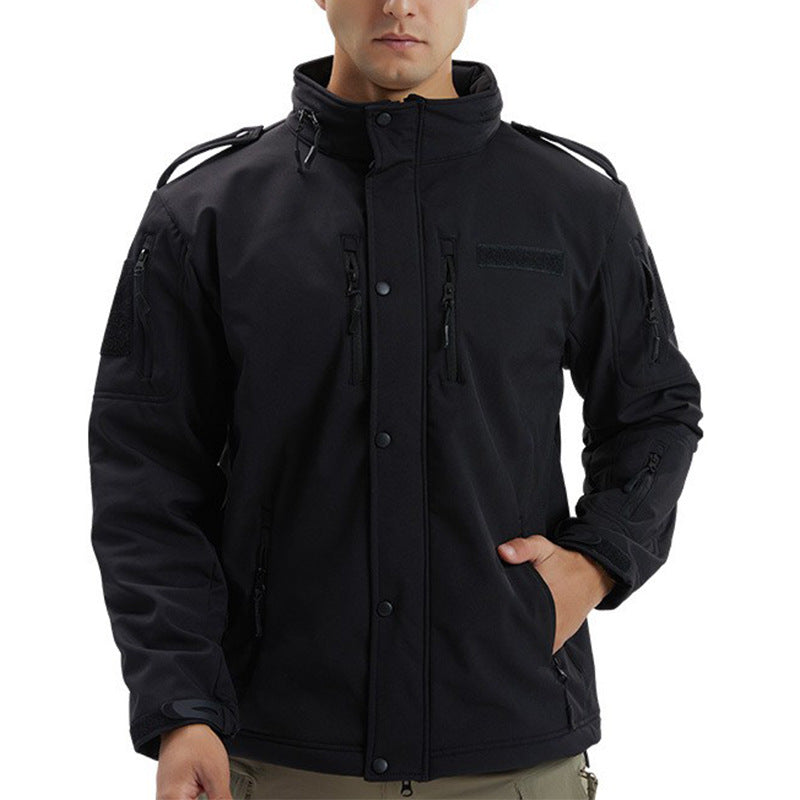 Mens Camouflage Fleece Waterproof Soft Shell Jacket