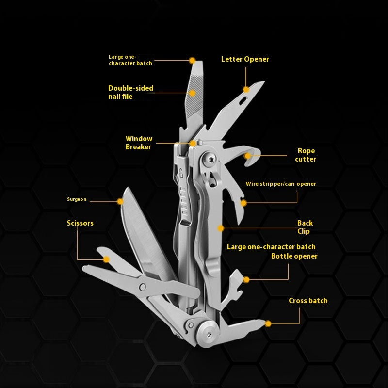 Stainless Steel Pocket Knife Scissors Multi Tool
