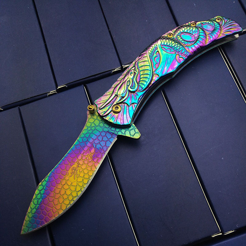 Stainless Steel Folding Camping Fruit Knife
